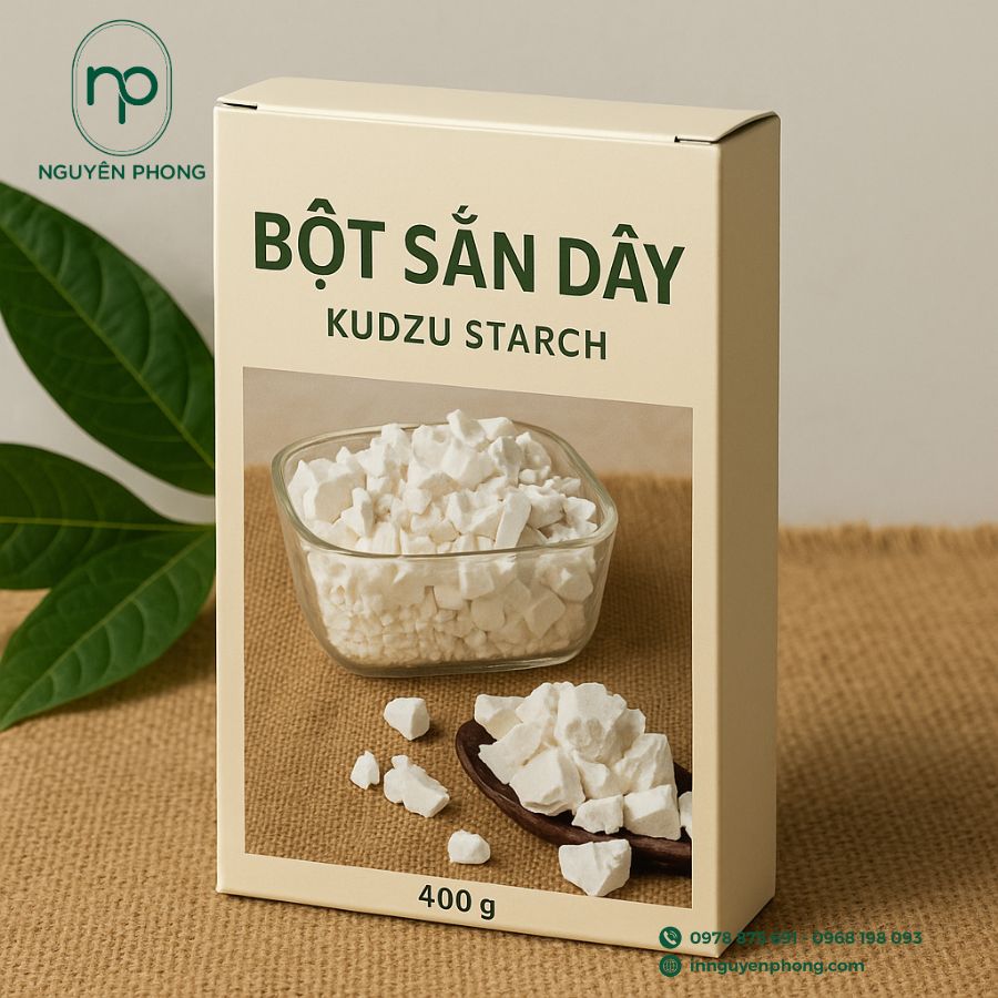 In Hộp Giấy Đựng Bột Sắn Dây